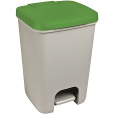 Curver Essentials atkritumu tvertne ar pedāli, pelēks/zaļš, 30x29x43cm, 20L