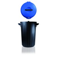 GioStyle Ecosolution atkritumu tvertne ar vāku, tumši pelēks/zils, 43x38x55cm, 35L