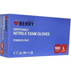Berry cimdi nitrila bez pūdera, zili, L izmērs, 100 gab.