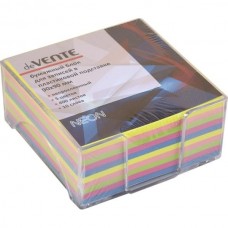 Piezīmju papīrs kastītē deVente, 90x90mm, 400lapas, neona krāsas