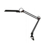 Galda lampa ar integrētu LED spuldzi pieskrūvējama pie galda, 28W/3100-3500K, 800lm, melna