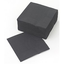 Galda salvetes, 1 slānis, 24x24 cm, melnas, 18 pac. x 400 loksnes