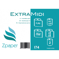 Zpaper EXTRA MIDI Industriālais papīrs, 2 slāņi, 360 m, 2 gab.