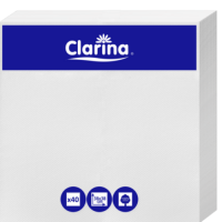 Clarina Galda salvetes, 2 slāņi,  38x38 cm, baltas, 10pac x 40loksnes
