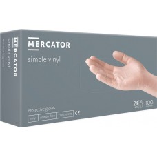 Mercator cimdi vinila bez pūdera, caurspīdīgi, XL izmērs, 100 gab.